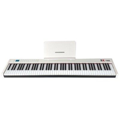 EK t 88 Pianoforte digitale 88 tasti semi pesati ricaricabile  Bianco
